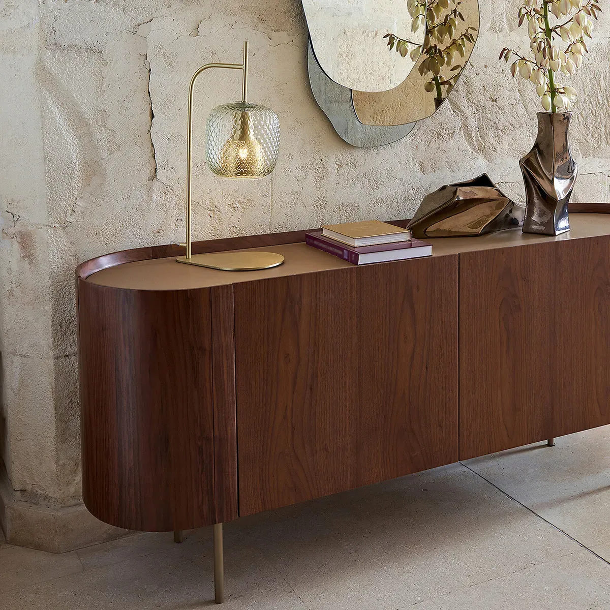 Mistinguett Table Lamp - Brass, Glass alternate view