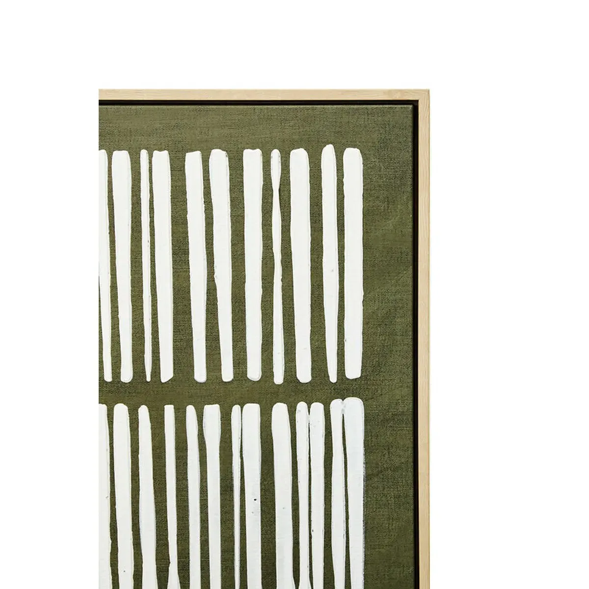 Textured Linear Abstract Canvas Wall Art - Green alternate view