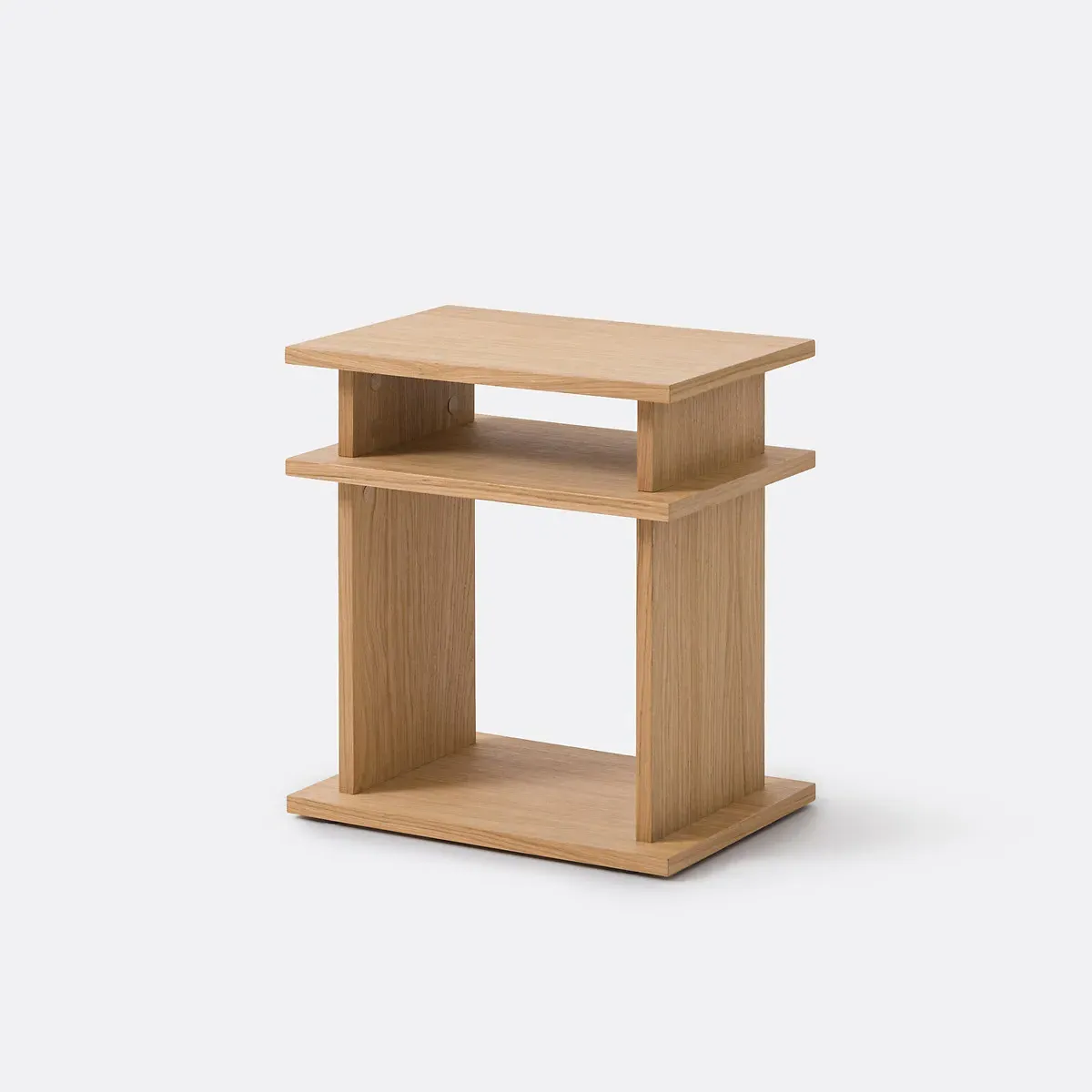 Abac Side Table with 2 Compartments - Oak, MDF product