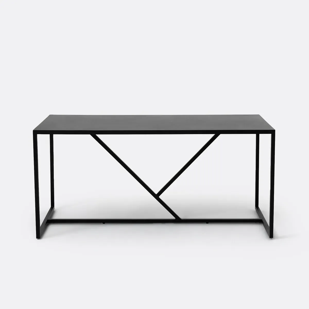Abby Rectangular Garden Table - Black, Aluminium alternate view