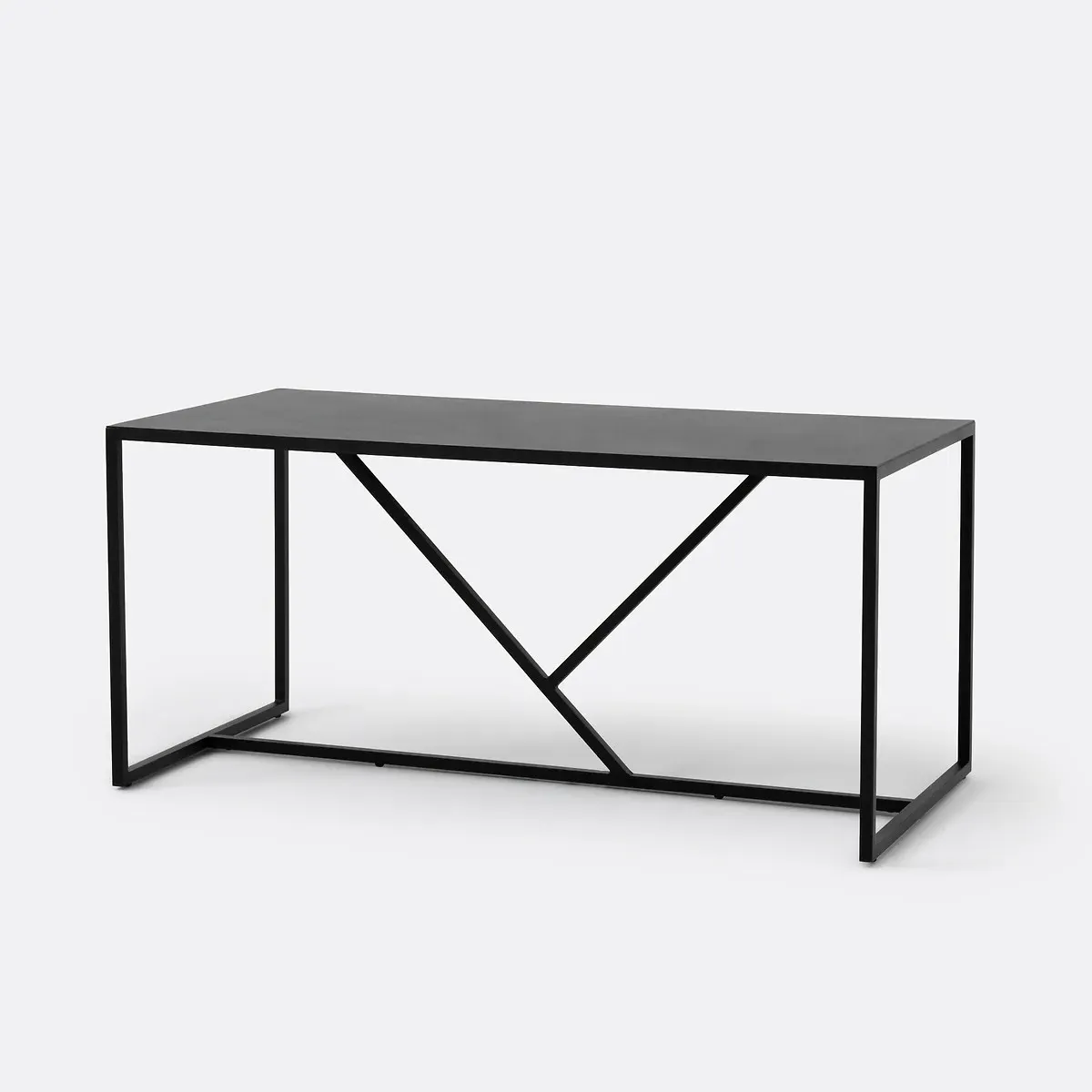 Abby Rectangular Garden Table - Black, Aluminium product