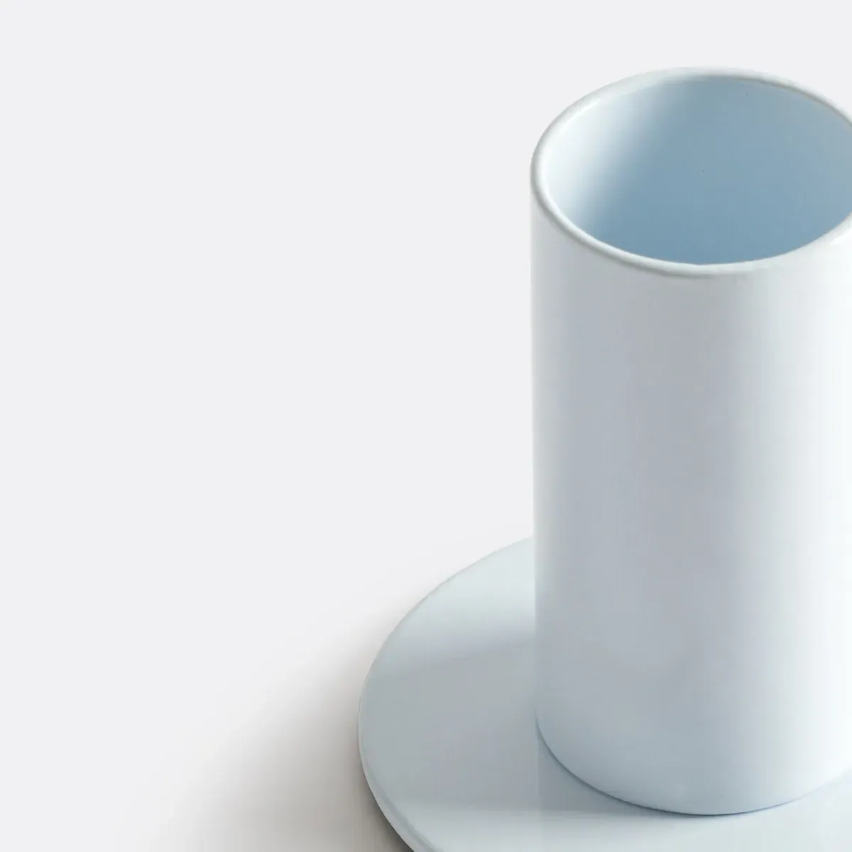 Abby Set of 2 Candle Holders - White, Iron alternate view