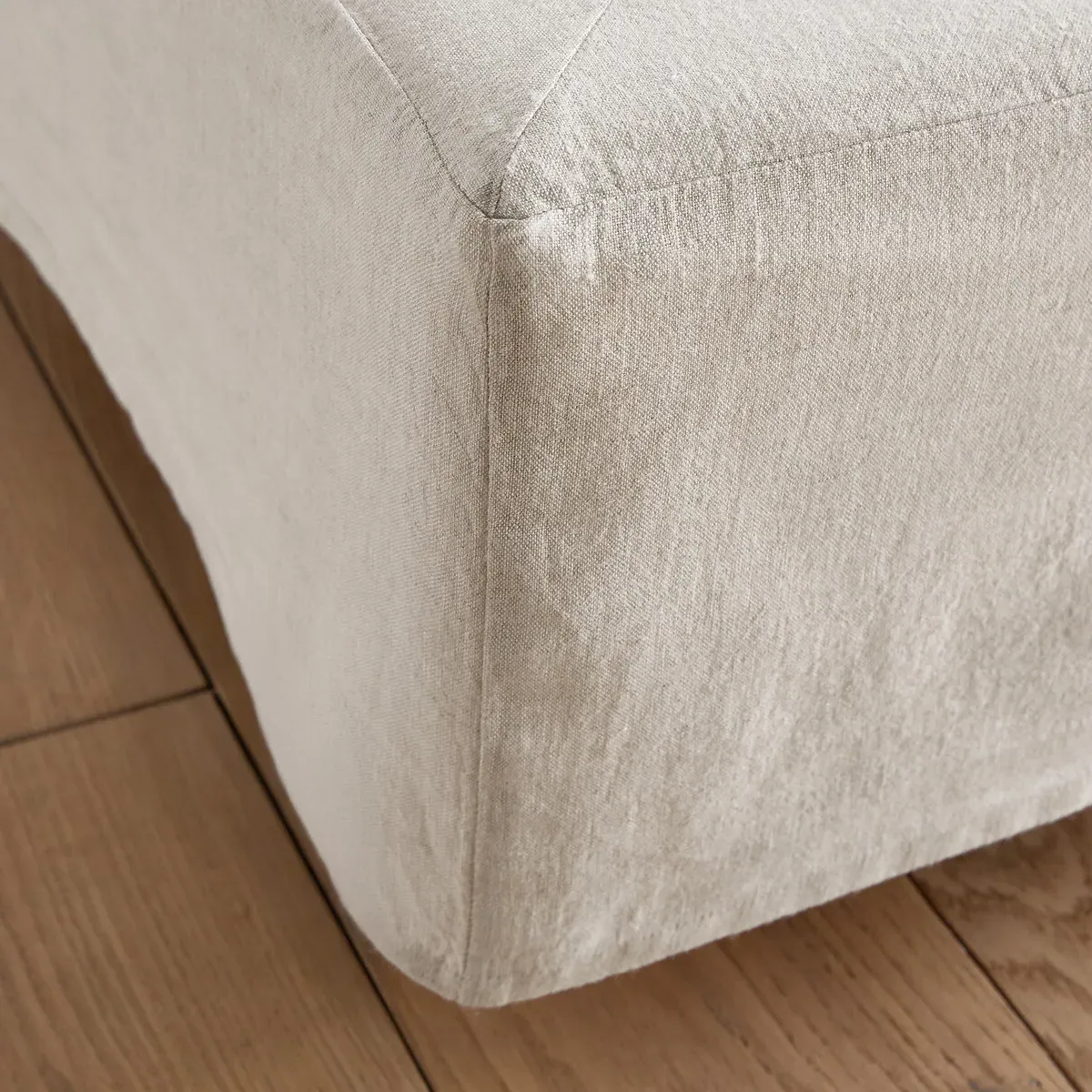 Abella Short Plain Valance - Natural, Washed Linen alternate view