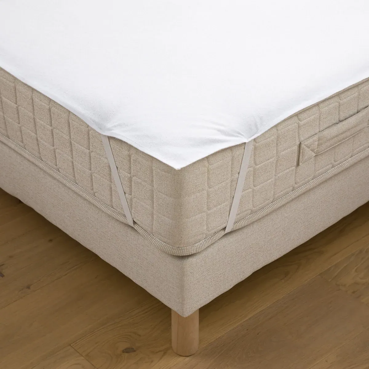 Absorbent Mattress Protector - White, Cotton Fleece product