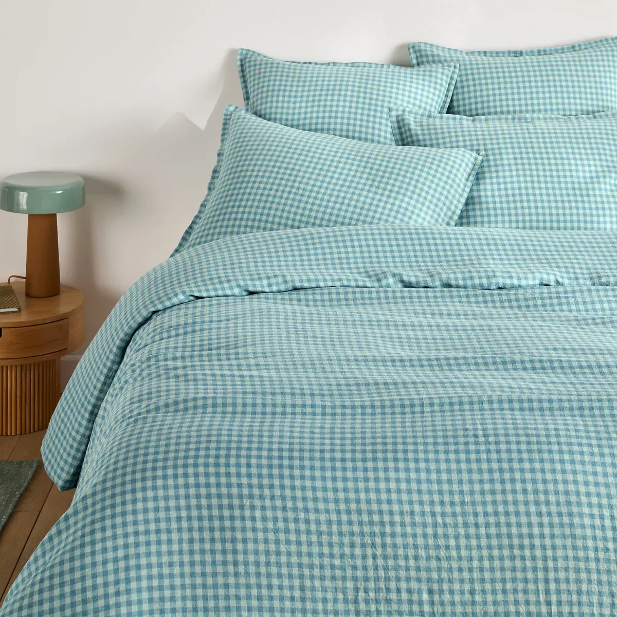 Acélie Duvet Cover - Blue, Washed Linen alternate view