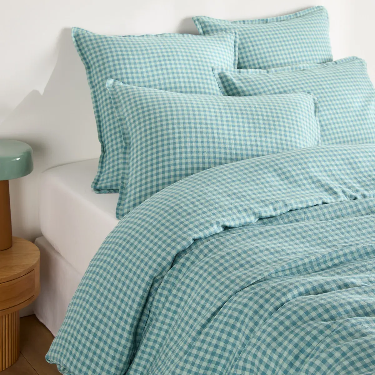 Acélie Duvet Cover - Blue, Washed Linen product