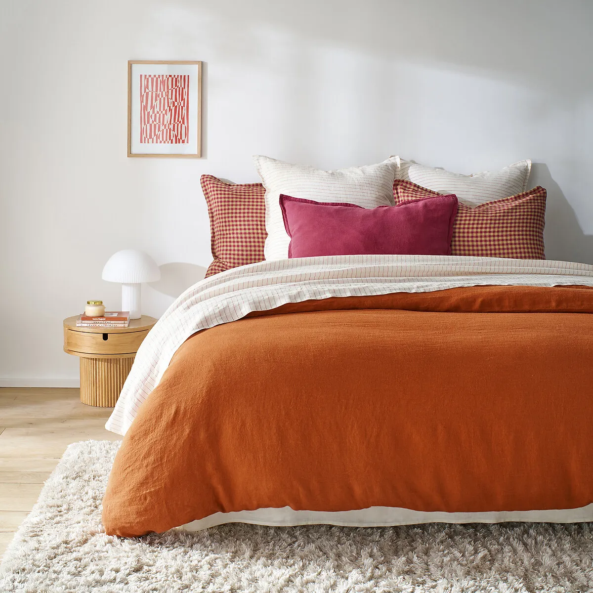 Acélie Pillowcase - Burgundy, Washed Linen alternate view