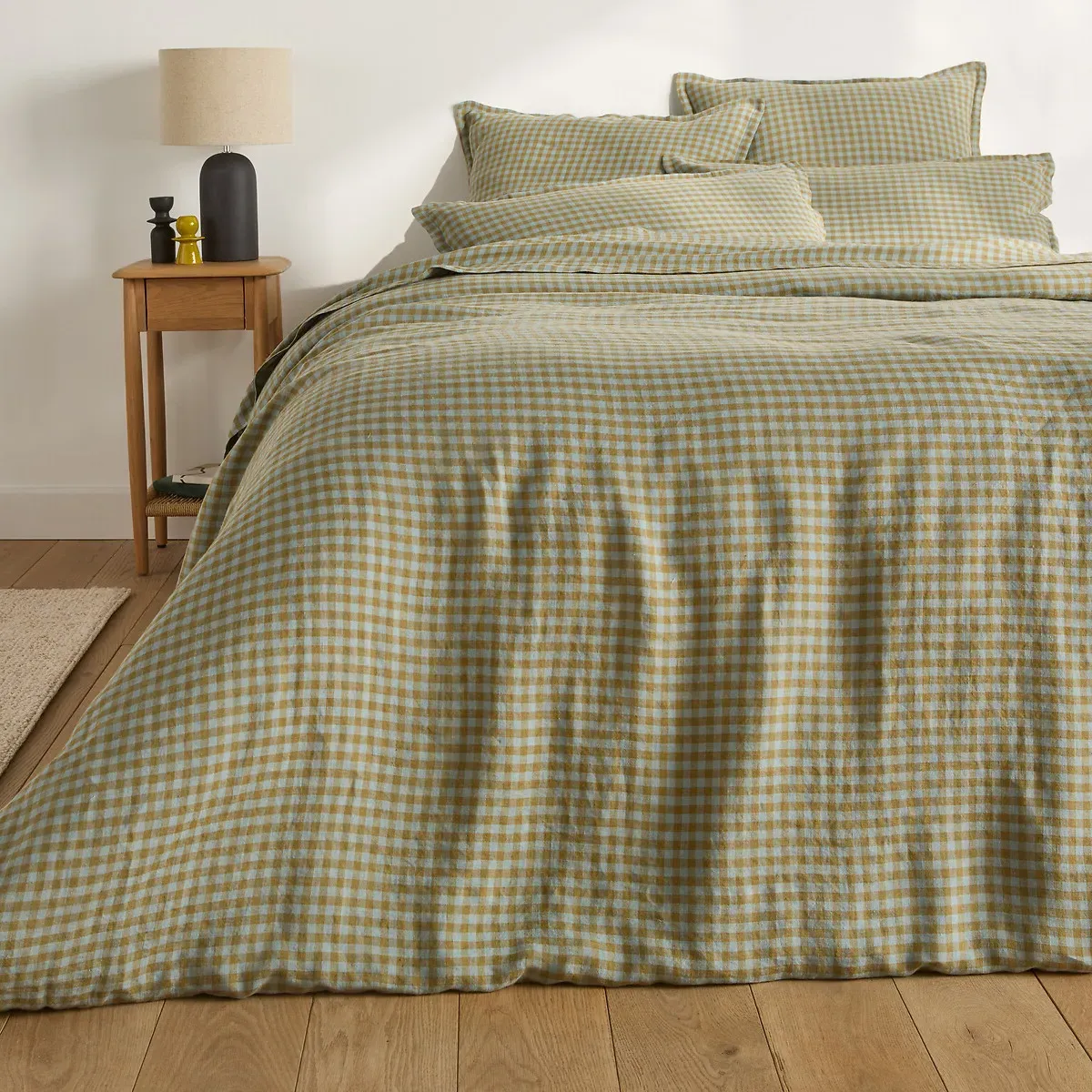 Acélie Rectangular Pillowcase - Olive Green, Washed Linen alternate view