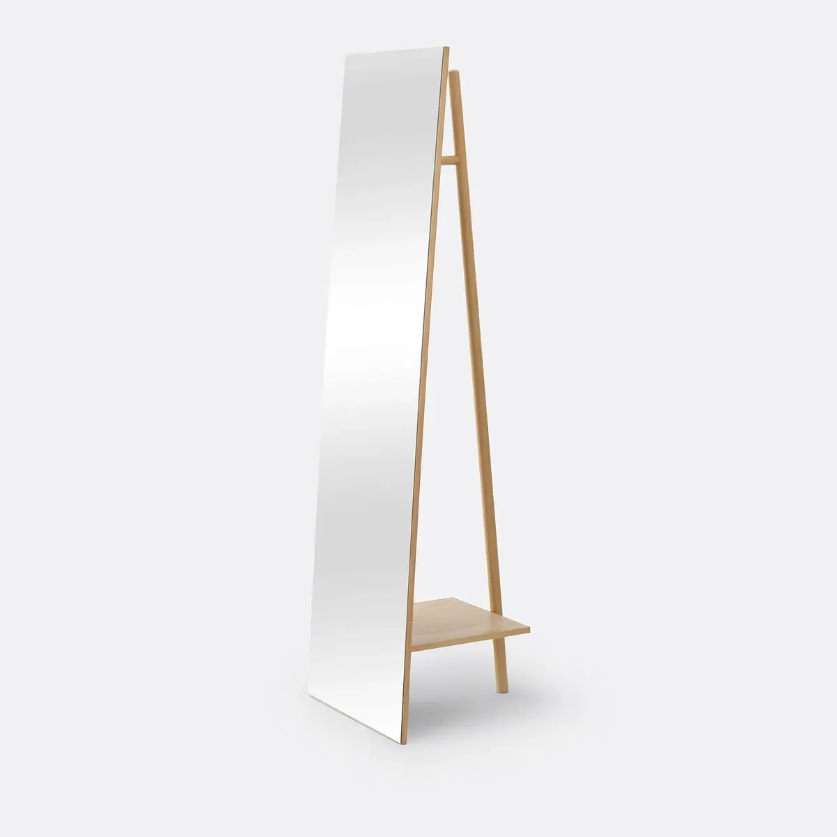 Adargi Standalone Mirror with Hanging Rail - Natural, Oak product