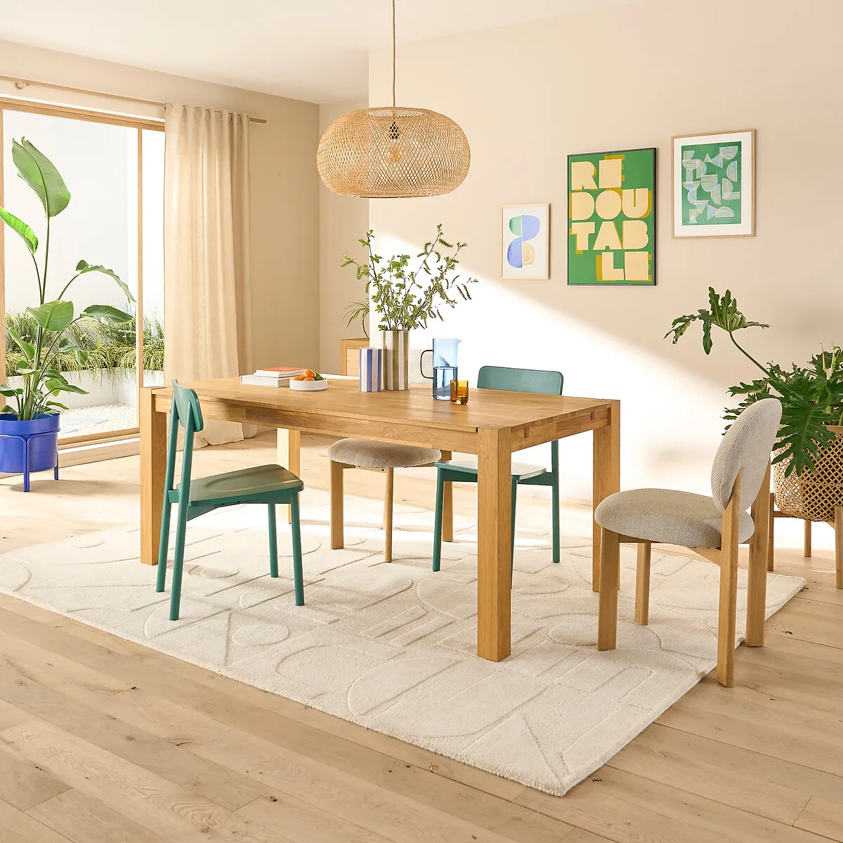 Adelita 6-10 Seater Extending Dining Table - Oak alternate view
