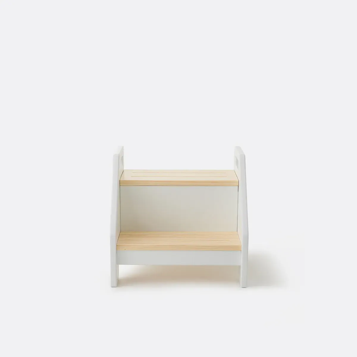 Adil 2-Step Stool with Side Handles - White, Pine alternate view