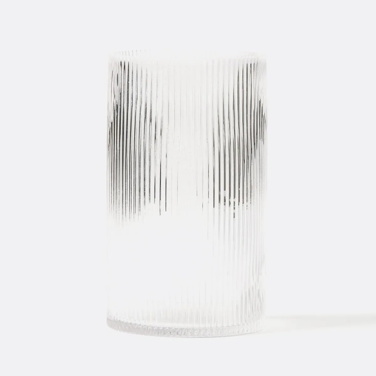Afa Straight Grooved Glass Vase - Transparent product