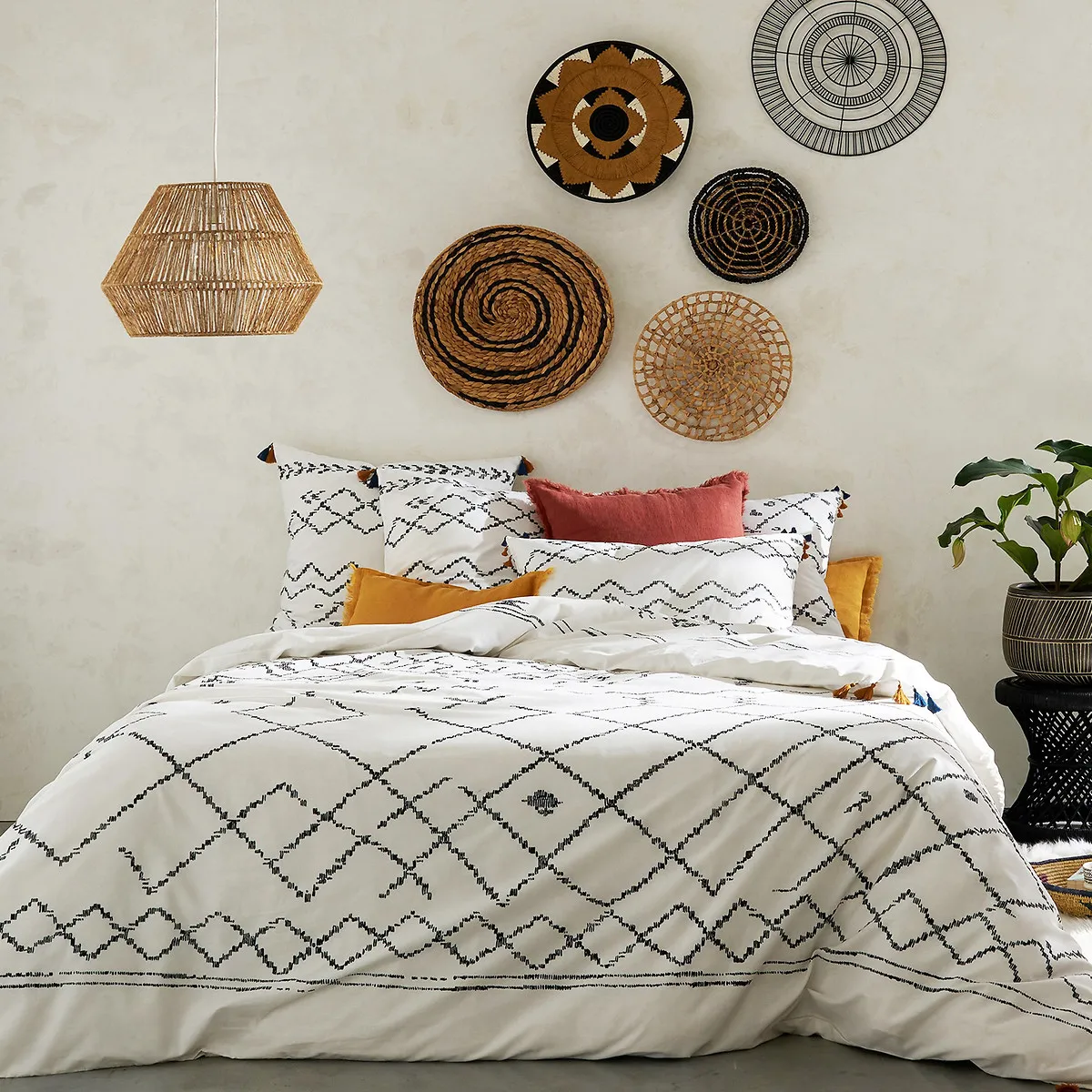 Afaw Tribal Duvet Cover - Black Print, Cotton product