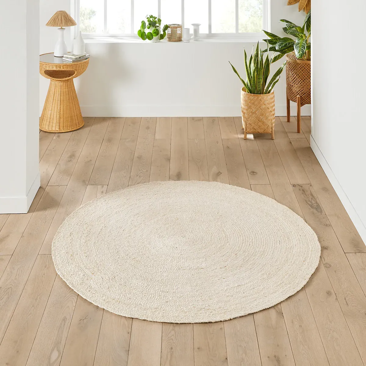 Aftas Round Rug - Bleached, Jute product