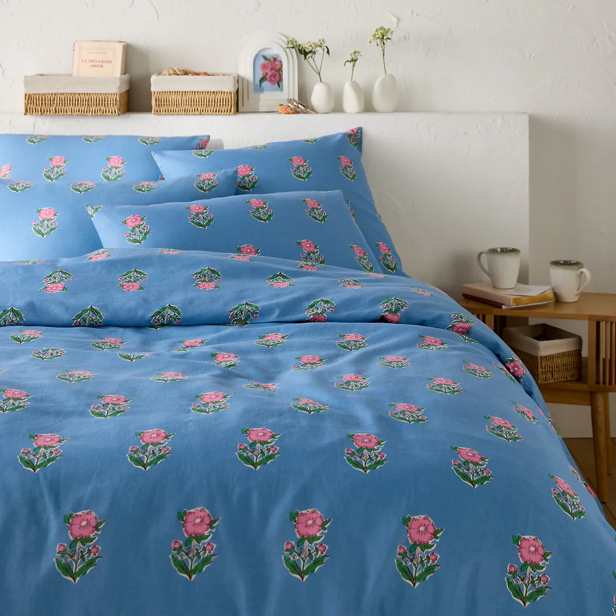 Alanis Duvet Cover - Printed, Washed Linen Cotton product