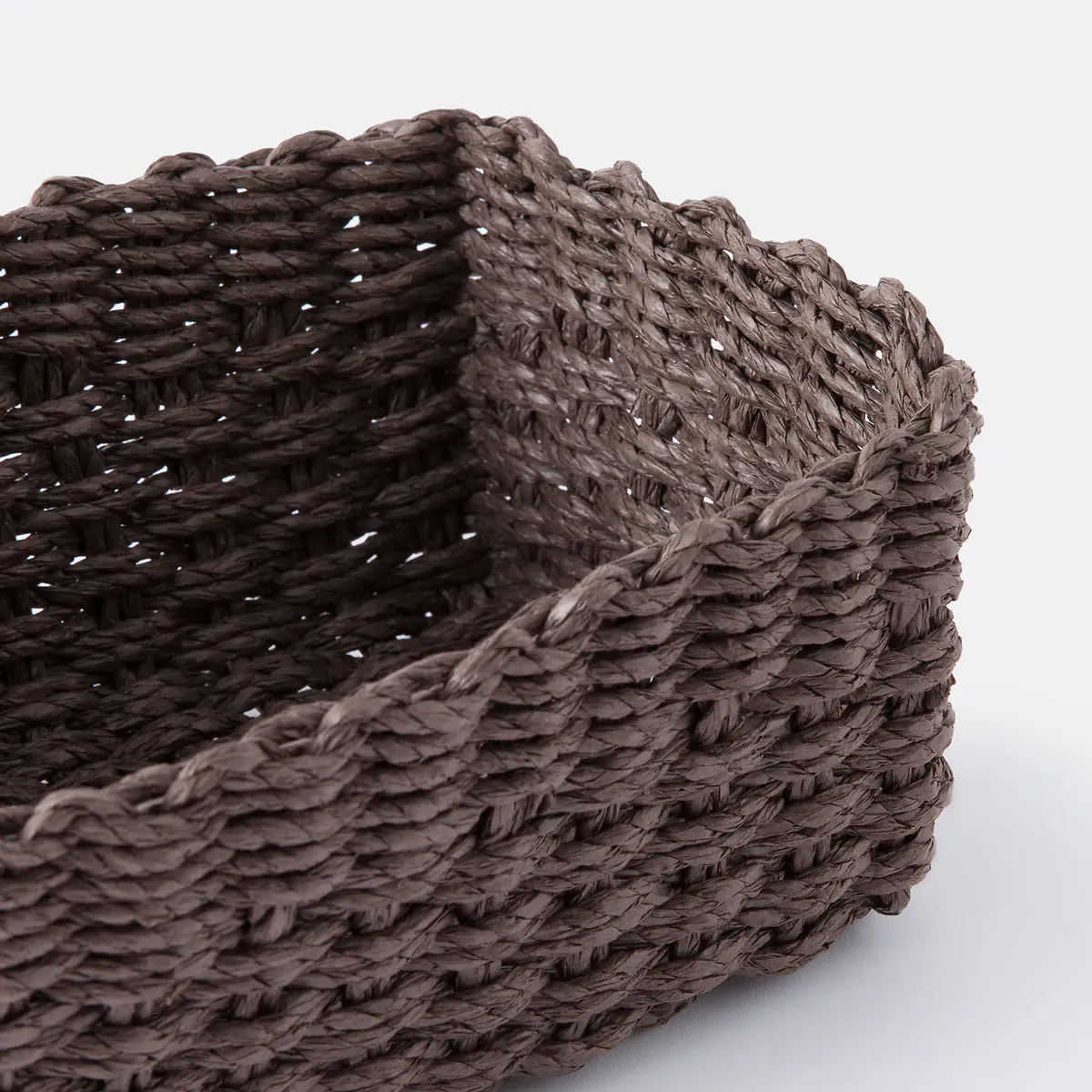 Alano Set of 2 Paper Rope Baskets - Chocolate Brown alternate view