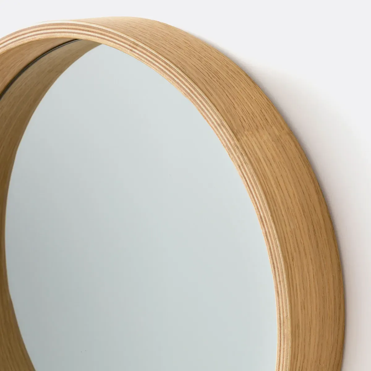 Alaria 35cm Round Wall Mirror - Light Oak product