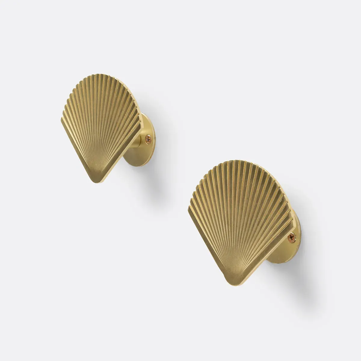 Alcante Shell Shape Wall Hooks Set of 2 - Brass, Metal product
