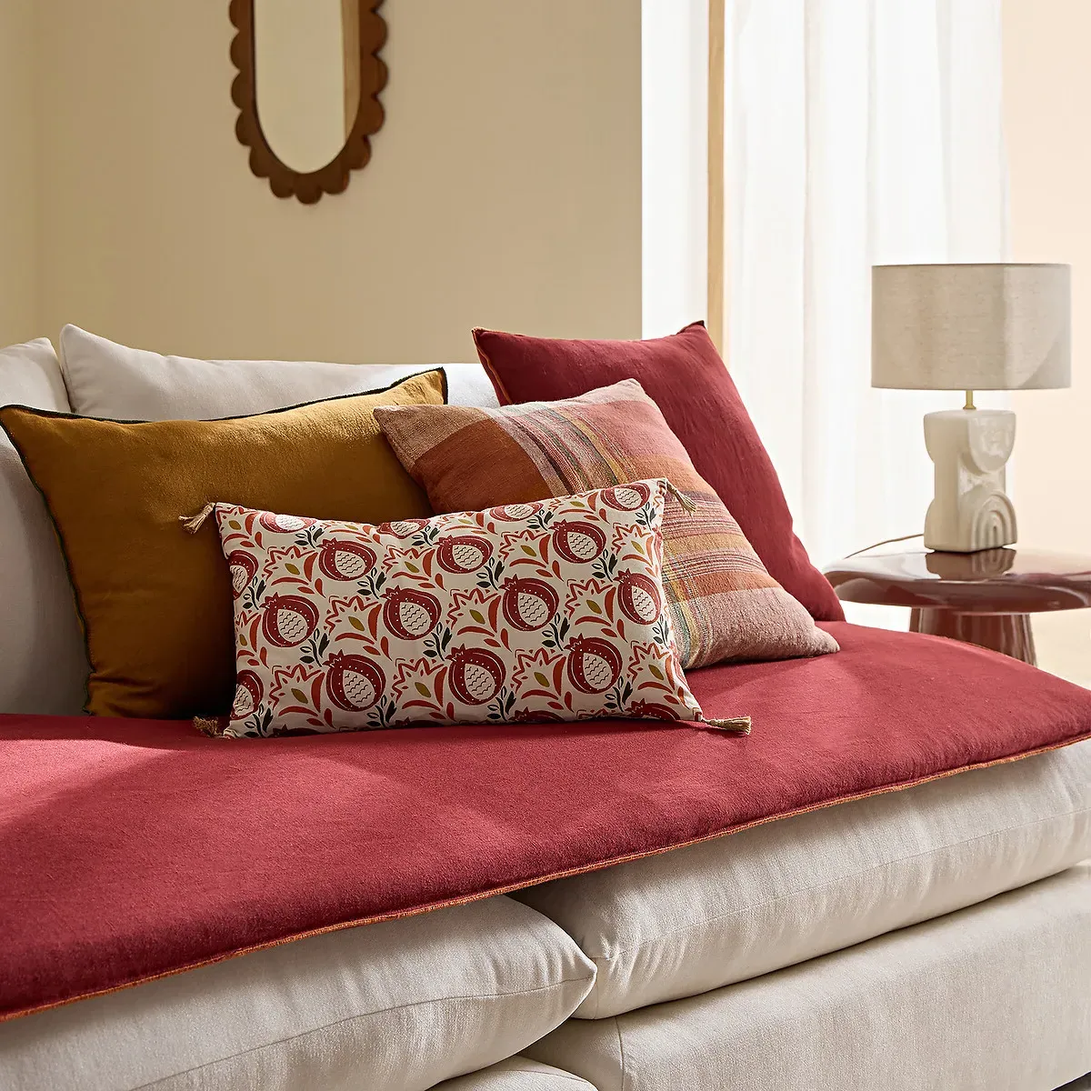 Aldea Cushion Cover - Ecru, Cotton alternate view