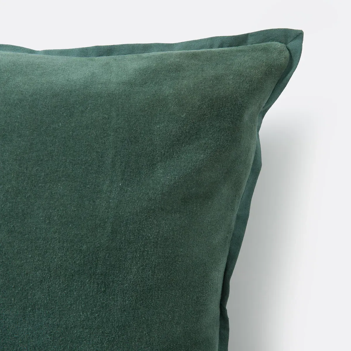 Alette Velour Cushion Cover - Cedar Green, Cotton alternate view