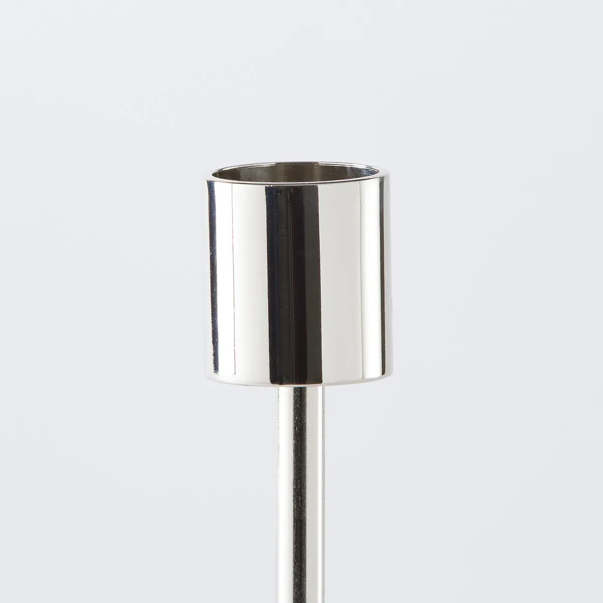 Alie Double Candle Holder - Chrome, Steel alternate view