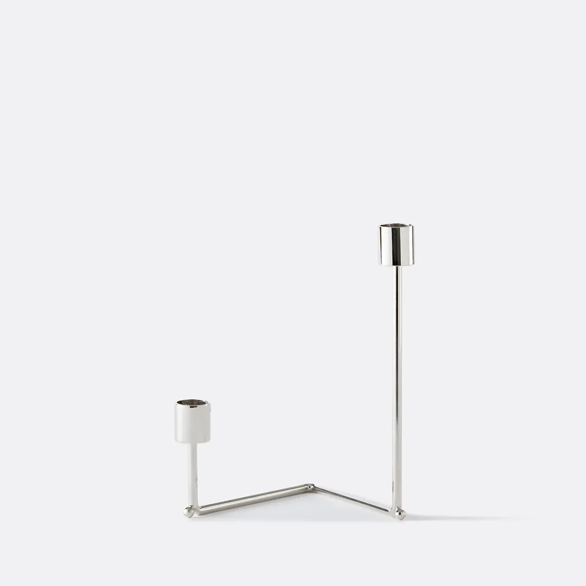 Alie Double Candle Holder - Chrome, Steel product