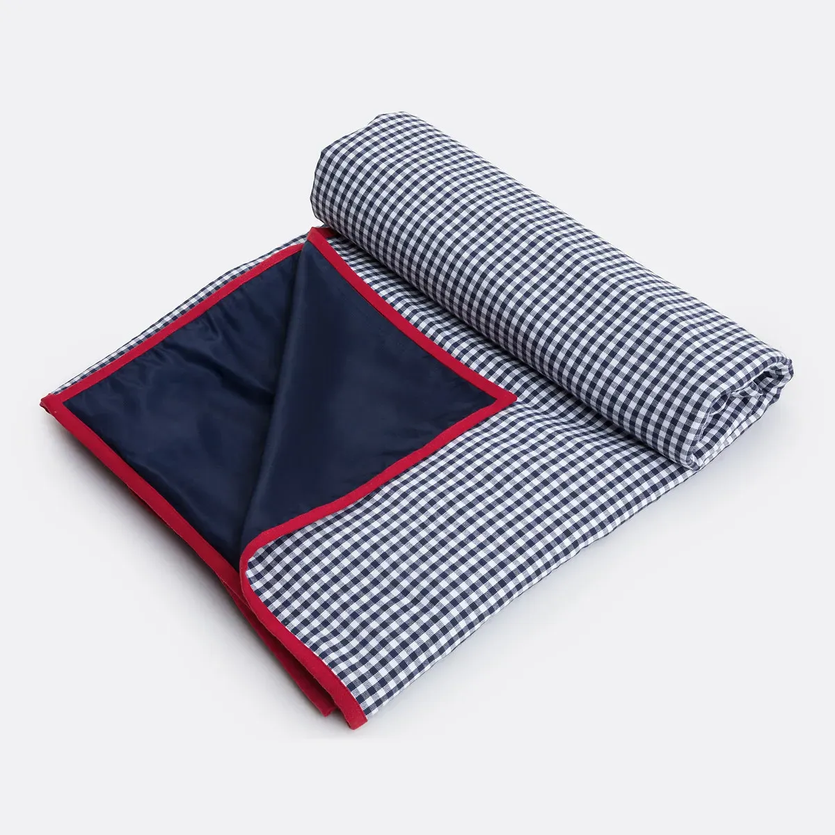 Aline Rectangular Picnic Blanket - Blue, Cotton alternate view