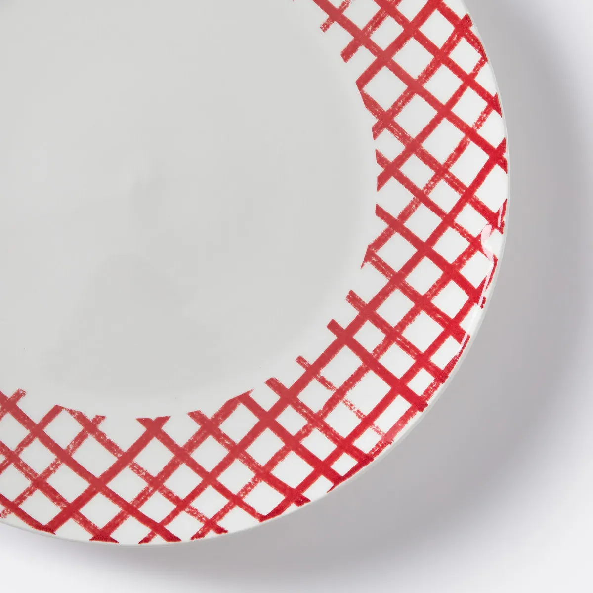 Aline Set of 4 Dinner Plates - Red, Porcelain alternate view