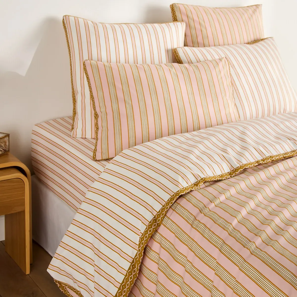 Alison Striped Duvet Cover - Cotton Percale product