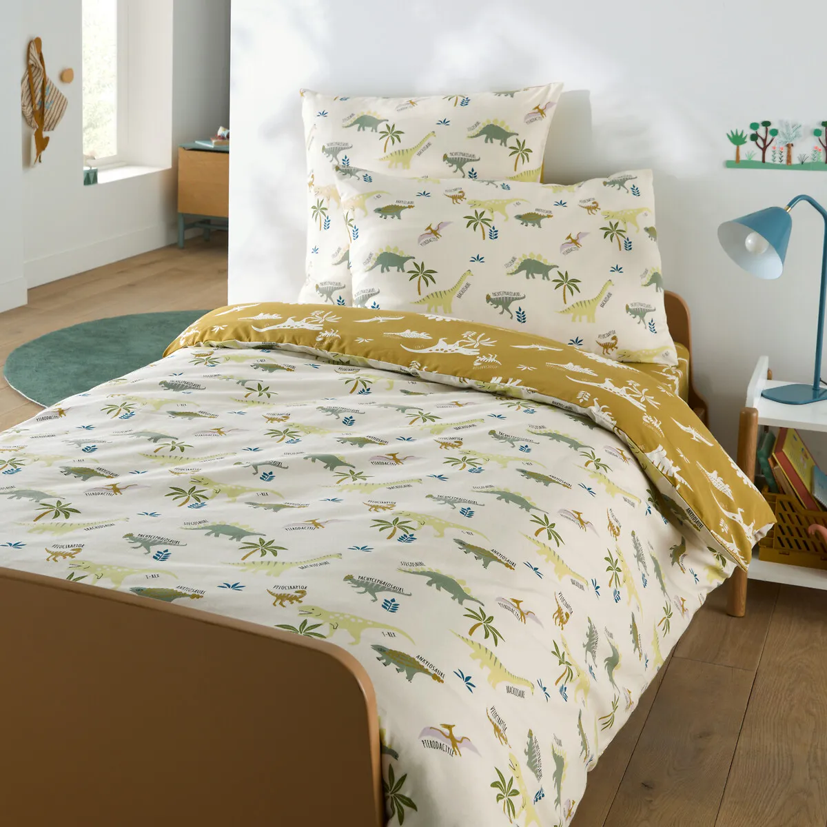 Alnis Dinosaur Print Child's Pillowcase - Organic Cotton alternate view
