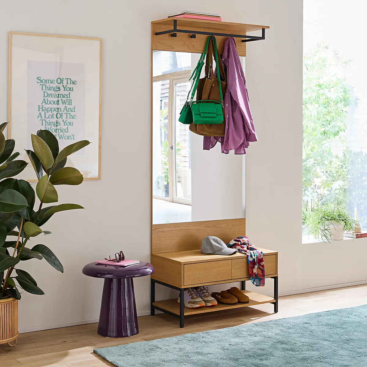 Alvan Wall Mirror - Oak, MDF Veneer alternate view