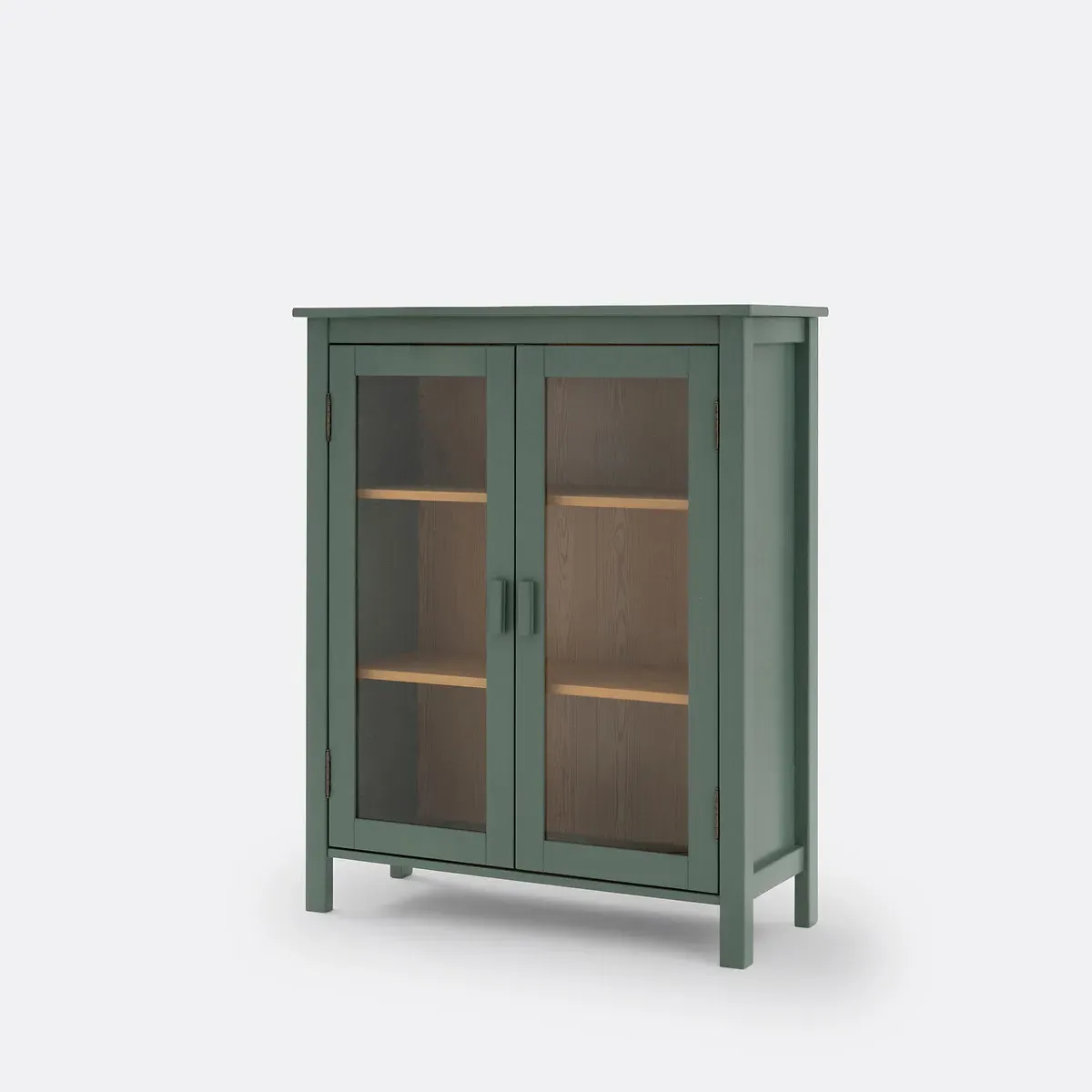 Alvina Low China Cabinet - Green Eucalyptus, Solid Pine product