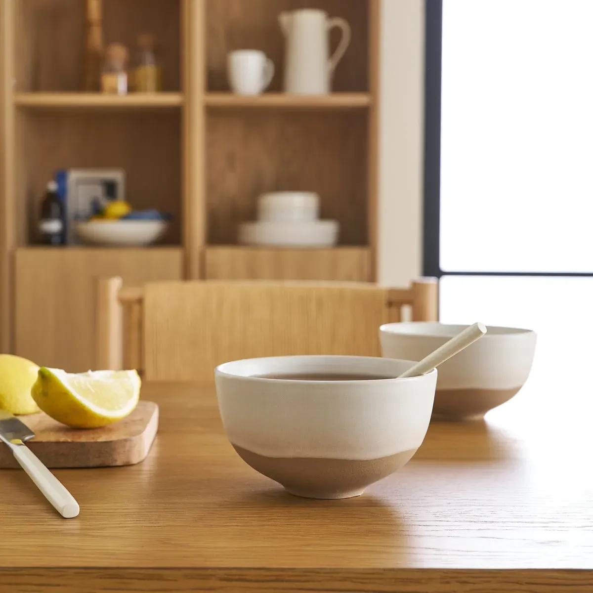 Amar Set of 2 Stoneware Bowls - Ecru alternate view