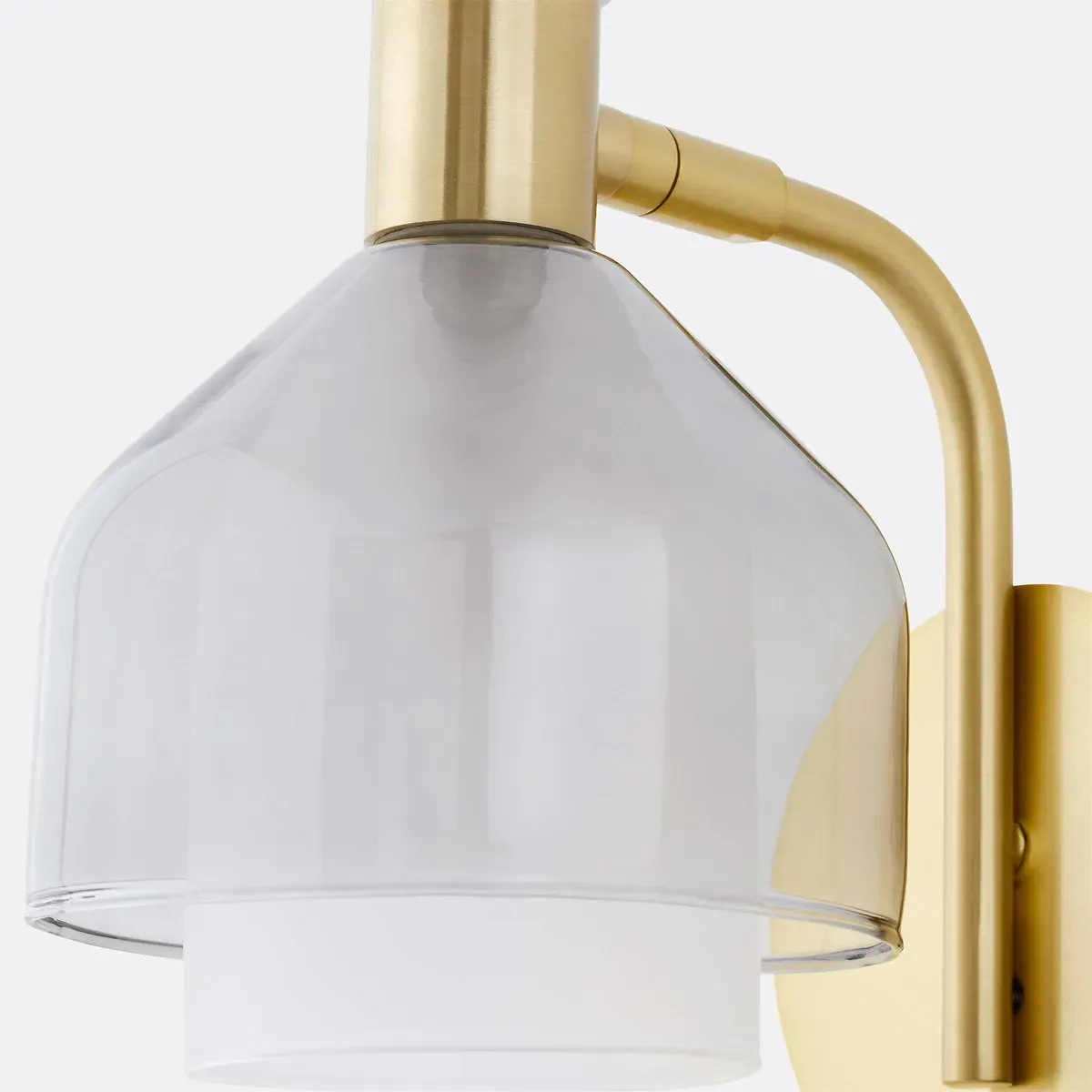 Amoris Wall Light - Smoked Glass, Brass-Plated Metal alternate view