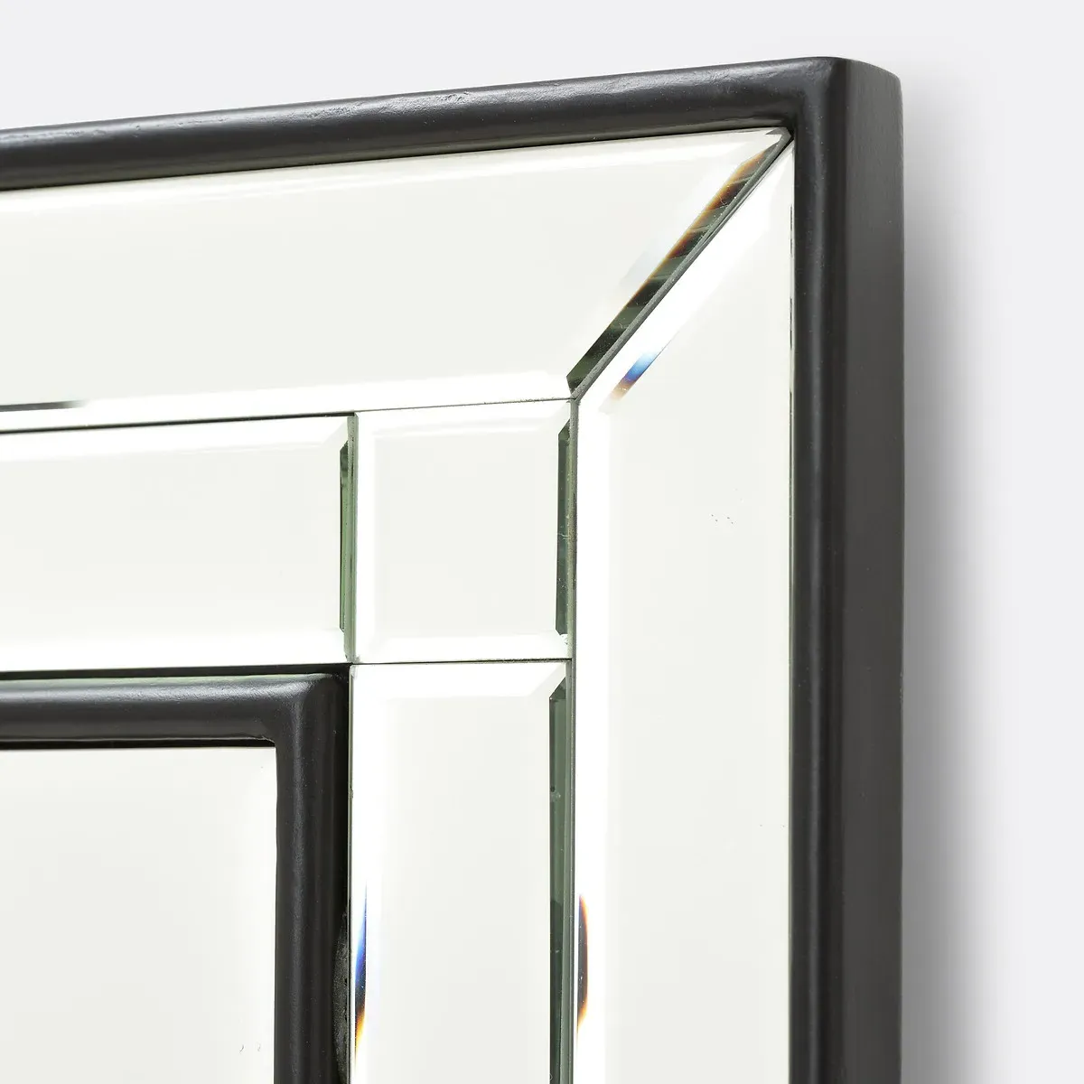 Andella Rectangular Mirror with Bevelled Finish - Black alternate view
