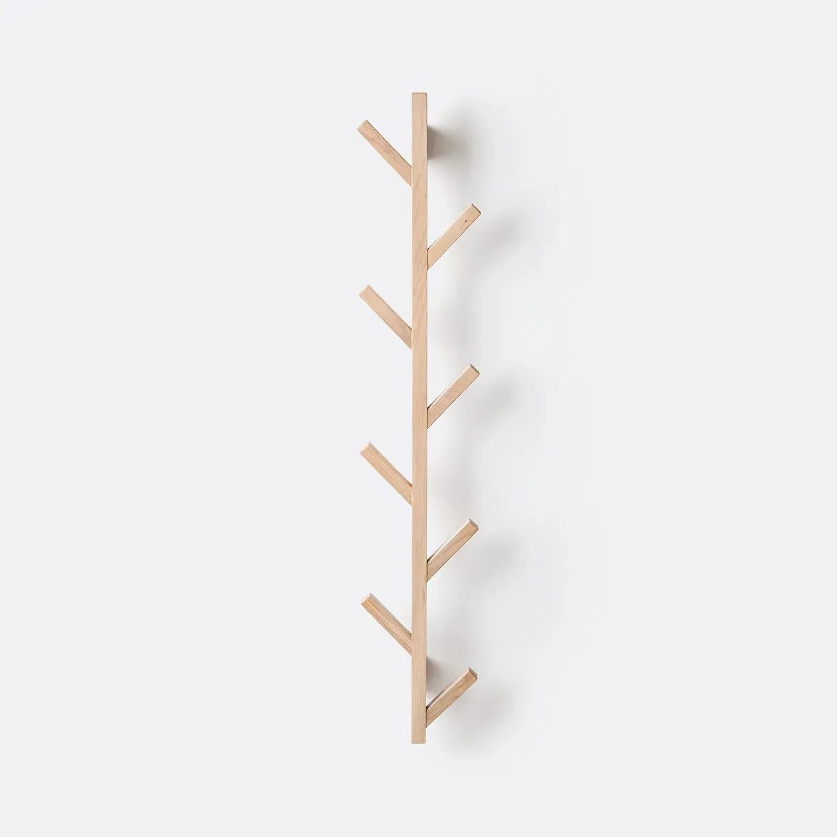 Anela 8-Hook Wall-Mounted Coat Rack - Oak alternate view