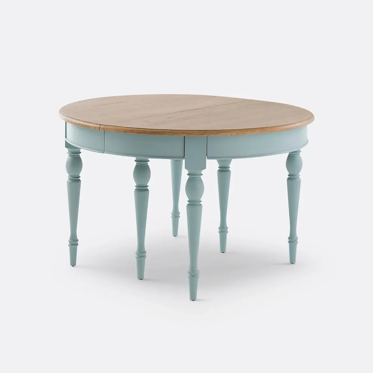 Angusta Round Extendable Dining Table - Light Blue, Oak product