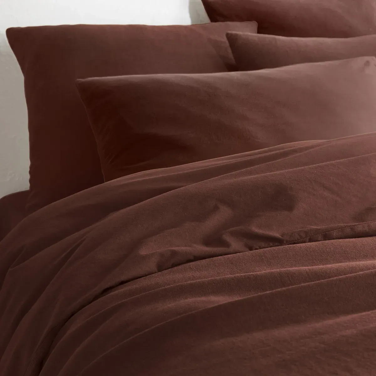Annaba Two-Sided Duvet Cover - Mahogany, Washed Linen product