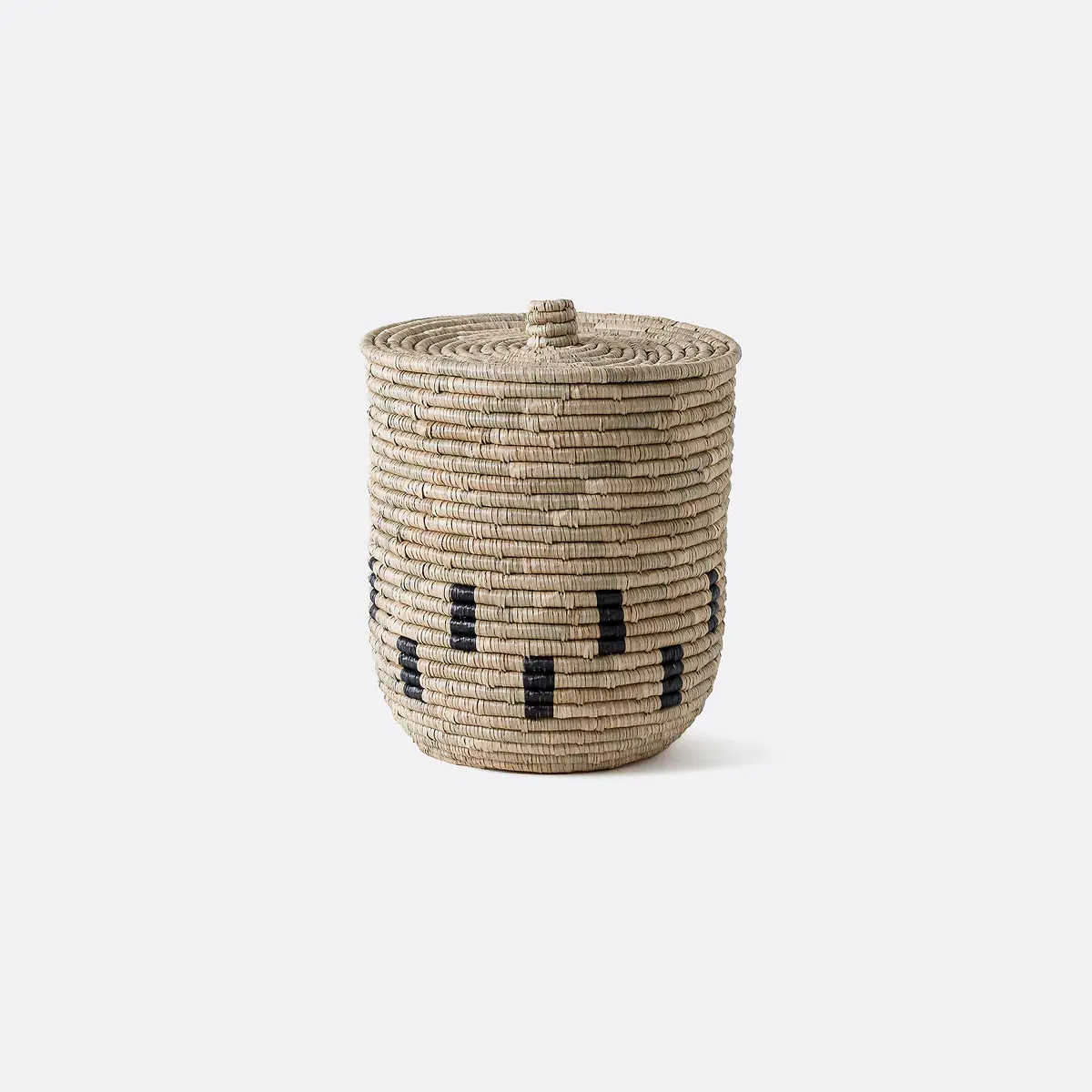 Aquila Round Woven Basket with Lid - Natural, Grass product