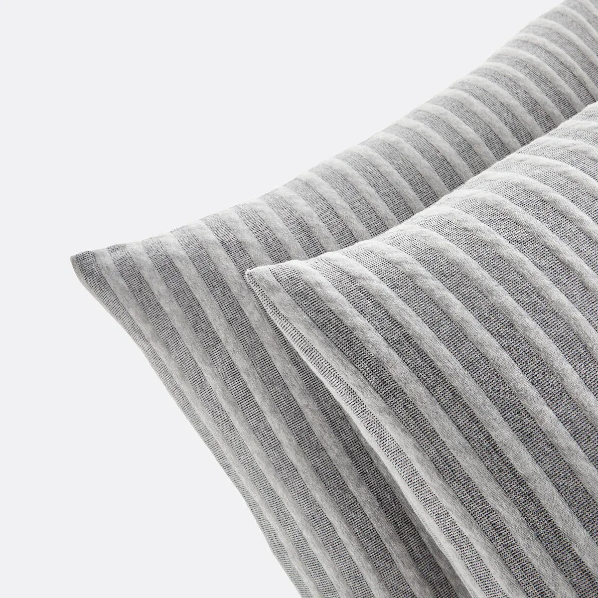Archi Striped Pillowcase - Grey, Cotton Jersey product