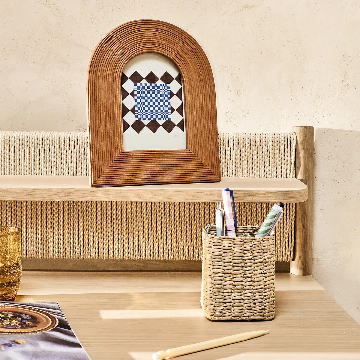 Arcya Rattan Photo Frame 19.5x24.5cm - Natural alternate view