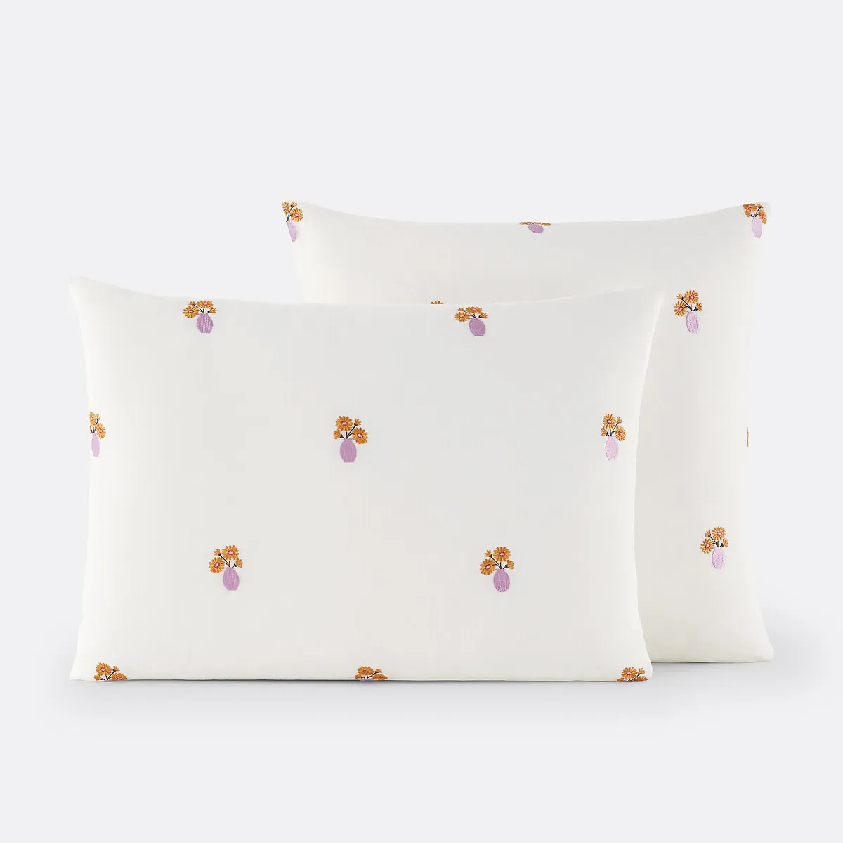 Ariette Embroidered Pillowcase - Ecru, Cotton product