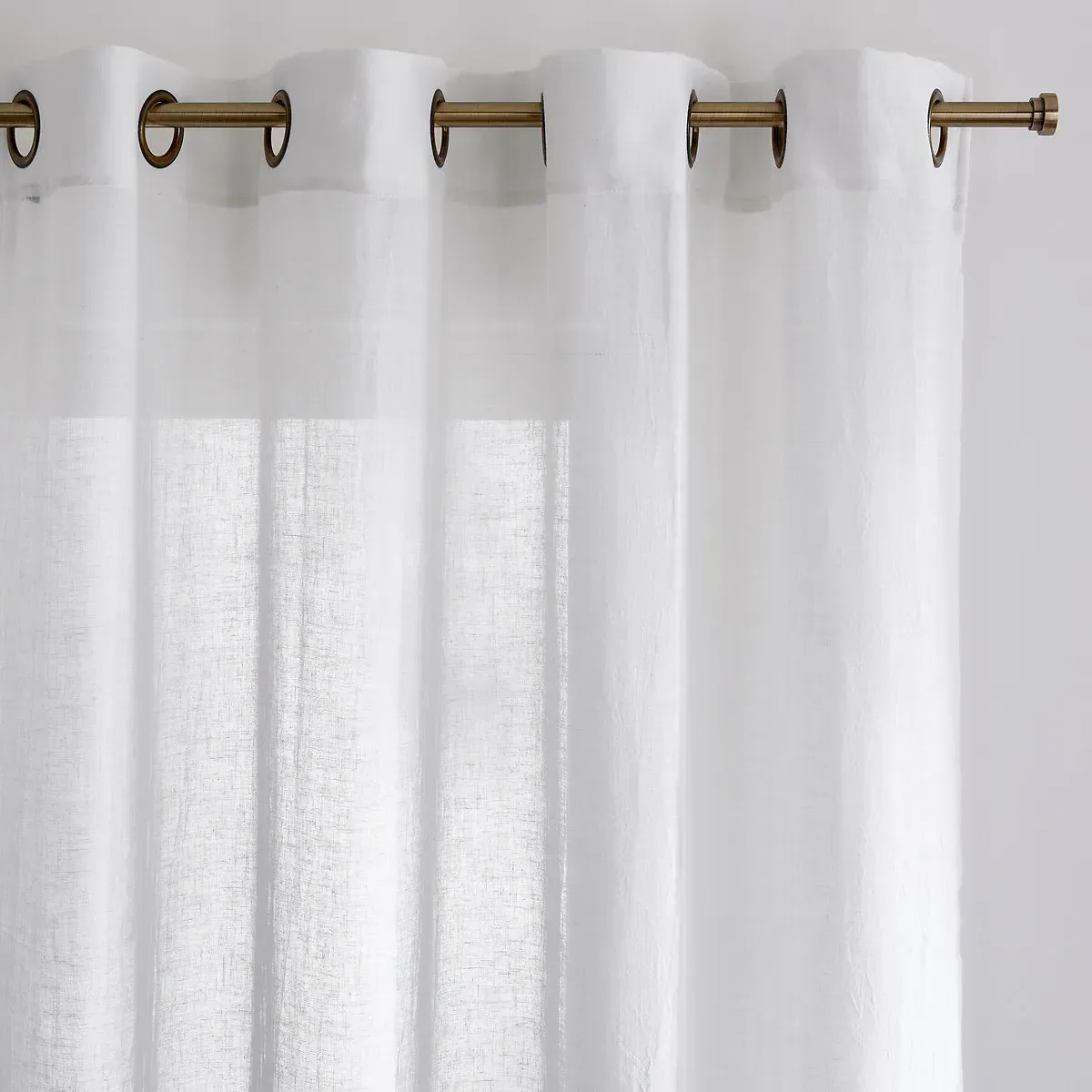 Aron Voile Panel with Eyelets - White, Polyester Linen product