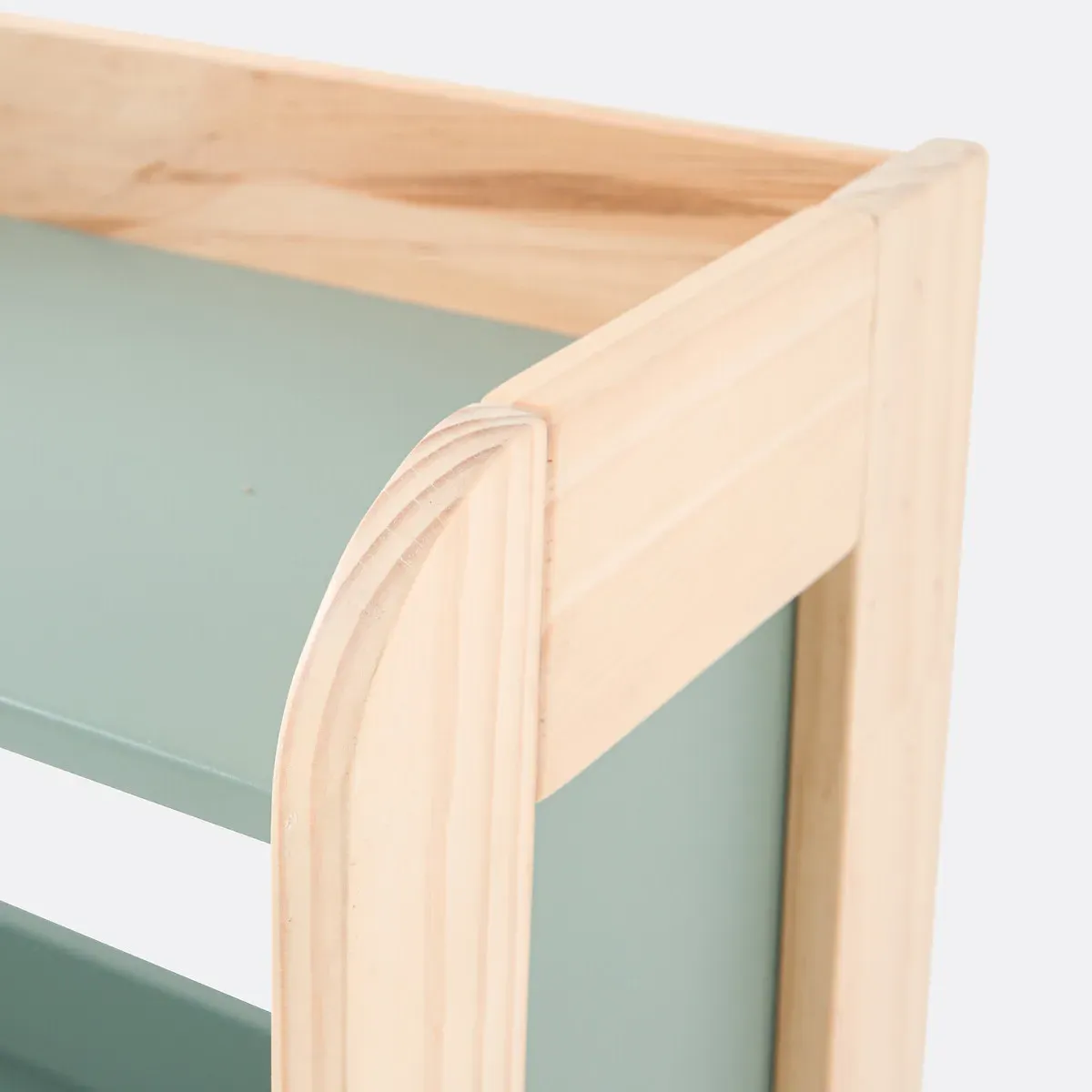 Arturo 4-Shelf Bookcase - Grey-Green, Pine alternate view
