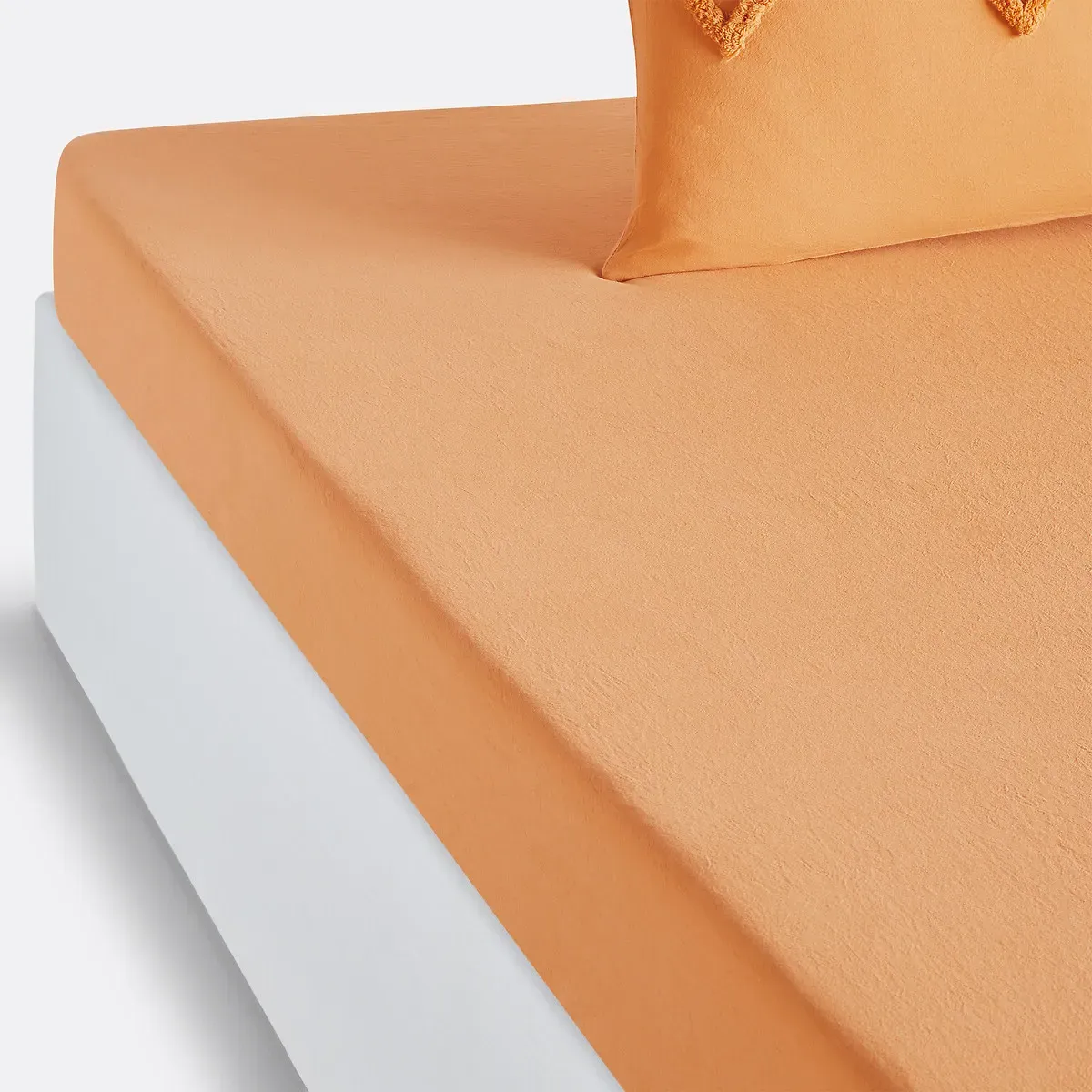 Assa Deep Mattress Fitted Sheet - Ochre, Cotton product