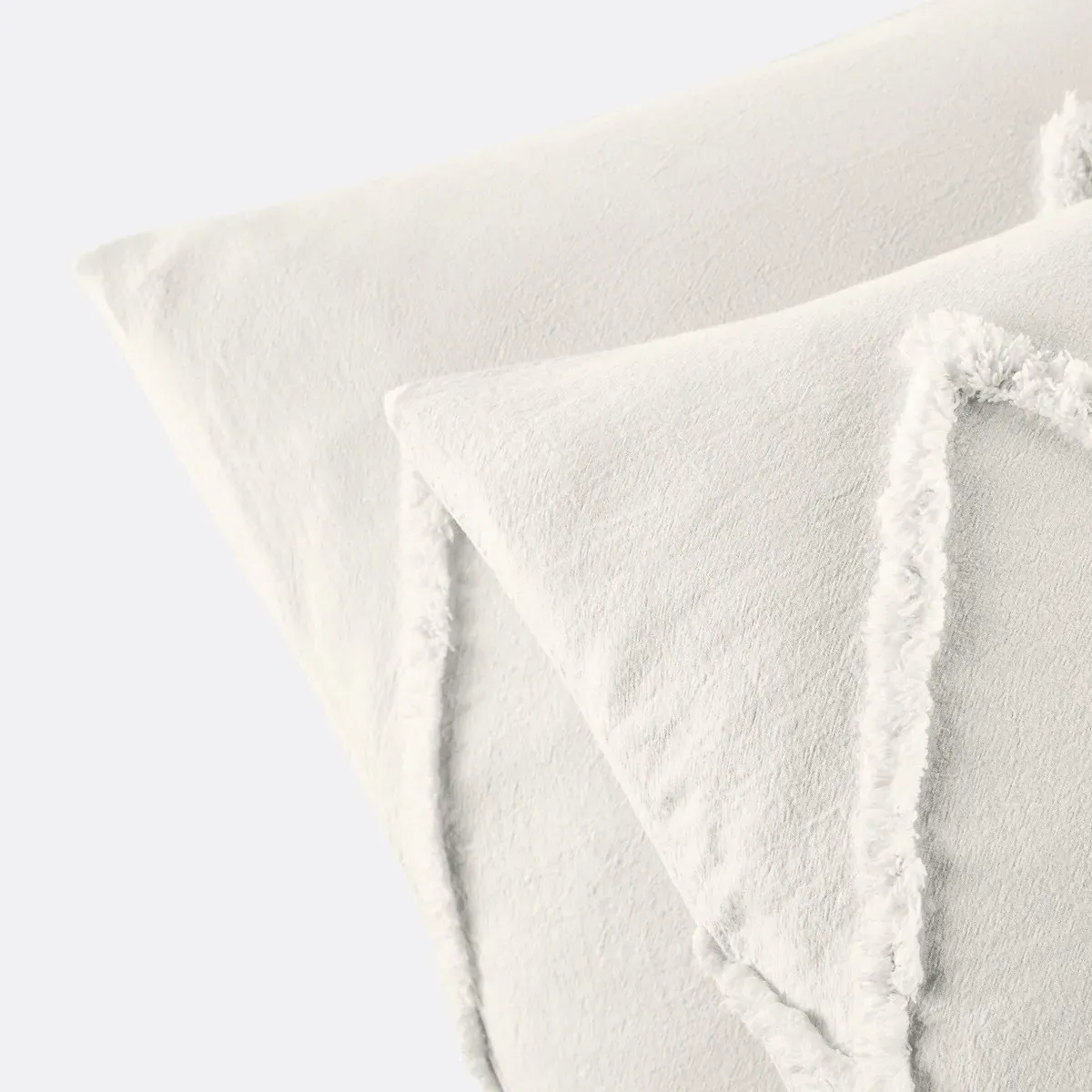 Assa Textured Pillowcase - Off-White, Cotton alternate view