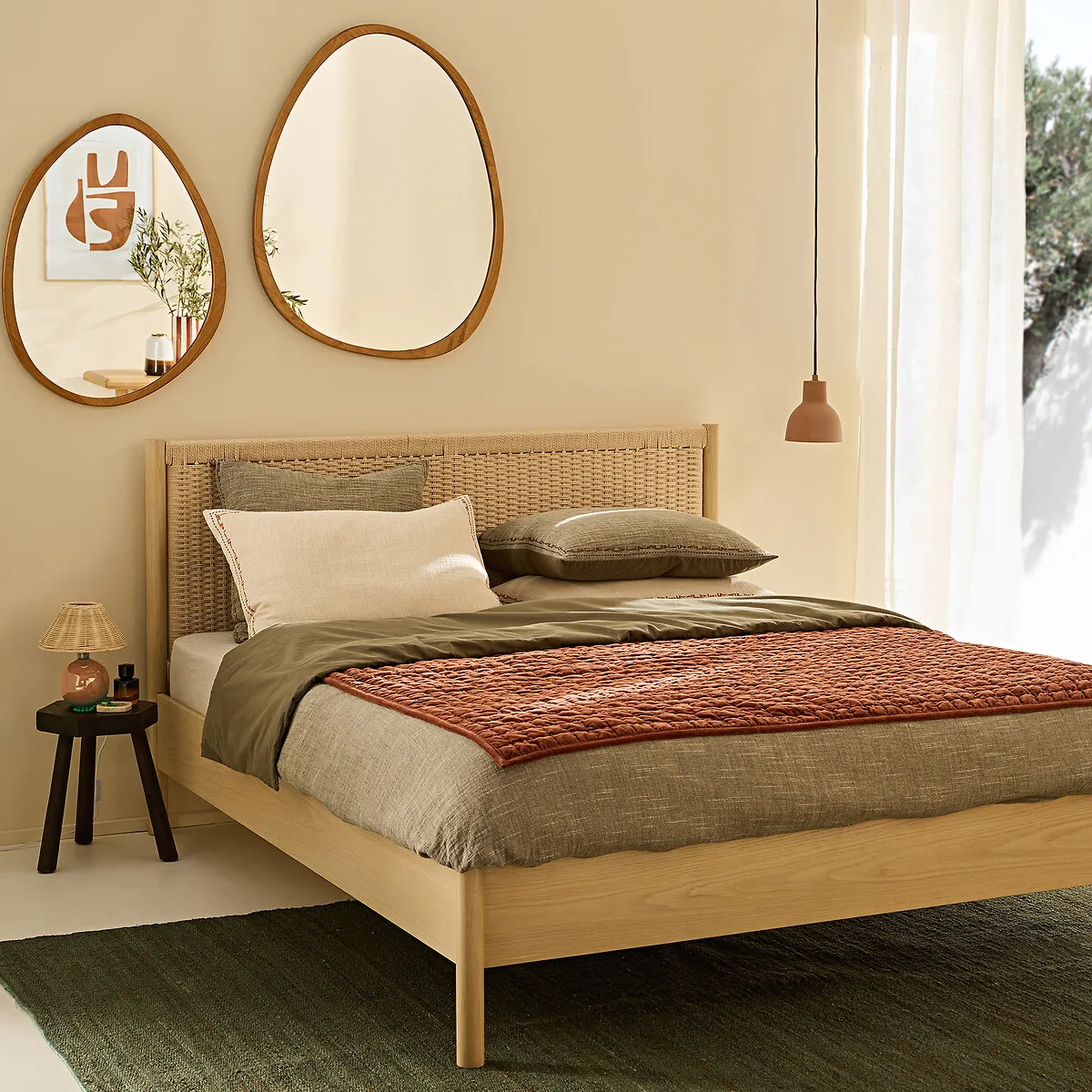 Astia Organic Wall Mirror - Natural, Pine alternate view