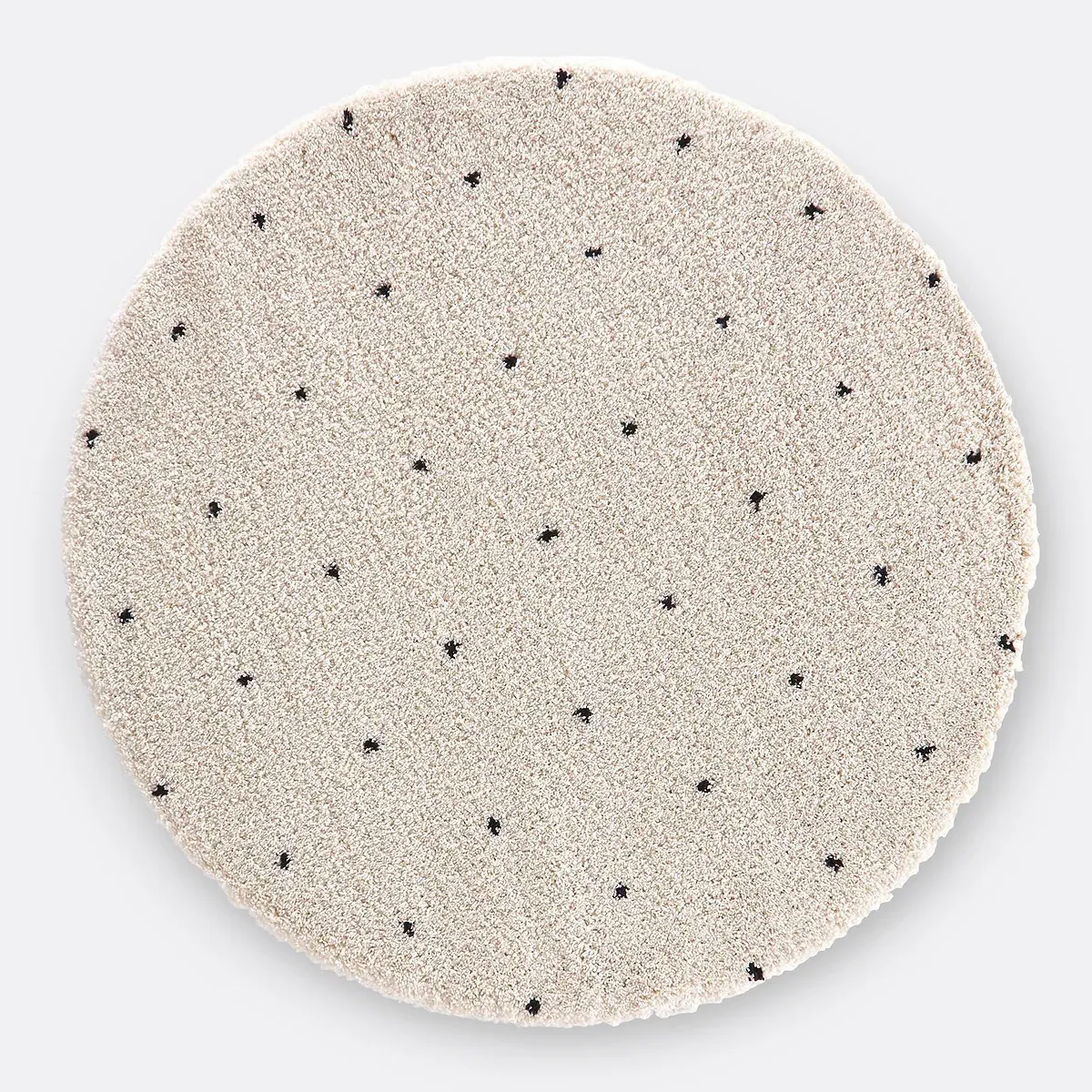 Ava Berber-Style Round Rug Polka Dot - White, Polypropylene product
