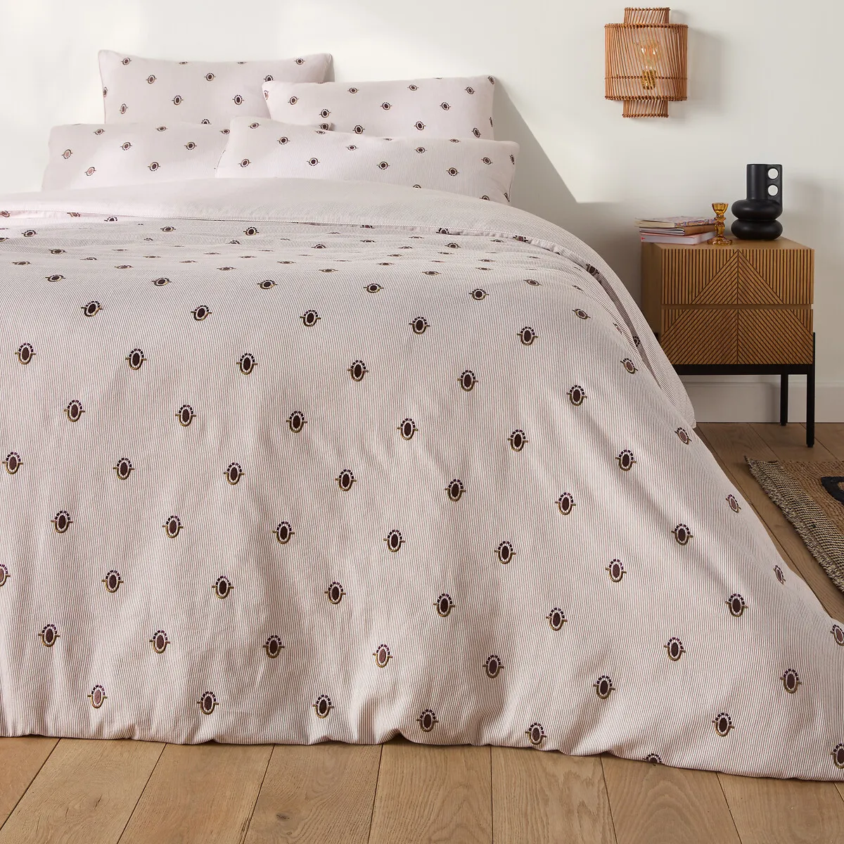 Avara Pillowcase - Brown Stripes, Washed Cotton alternate view