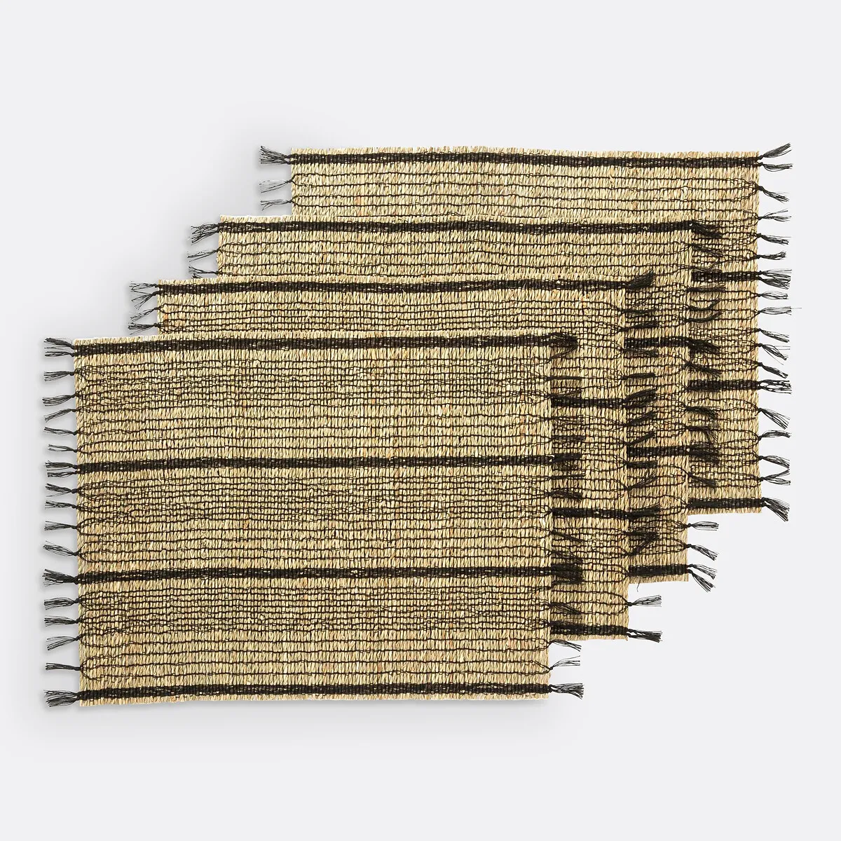 Azzou Set of 4 Rectangular Place Mats - Natural, Wicker product